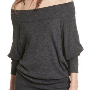 Free People Women's Palisades Thermal Pullover Top in Gray Heather
